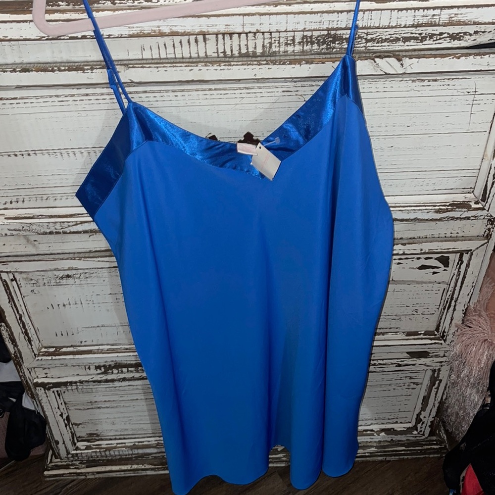 NWT lane Bryant intimate royal blue gown with adjustable straps size 22-24